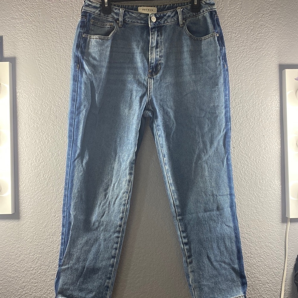 Pacsun Two Tone High Waist Mom Jeans